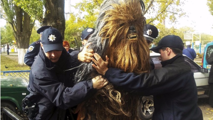 Credit: Reuters - Star Wars' Chewbacca arrested
