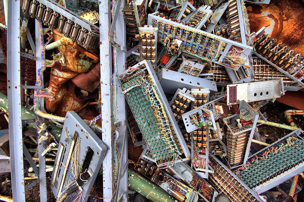 pile of used circuit boards