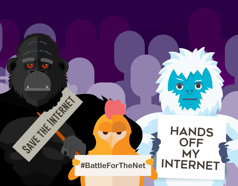 Hero article of Stand Up for Net Neutrality on July 12