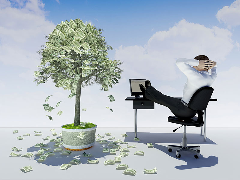 man and money tree