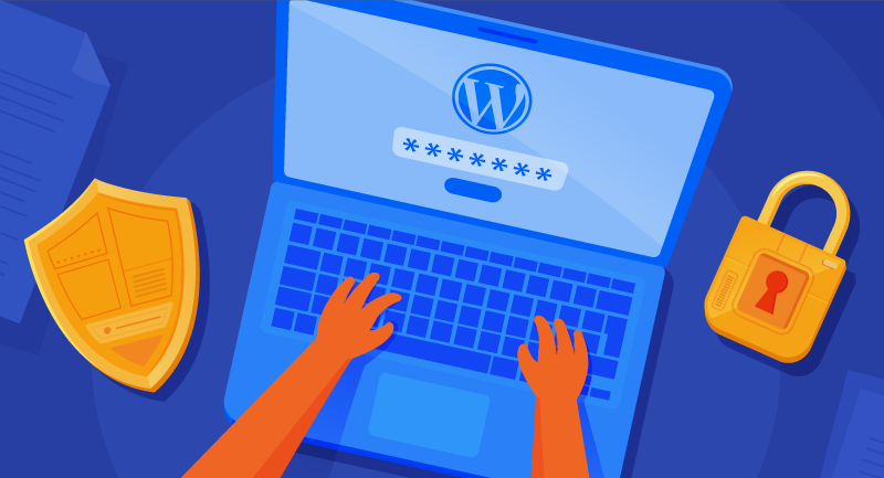 Typing password into WordPress site