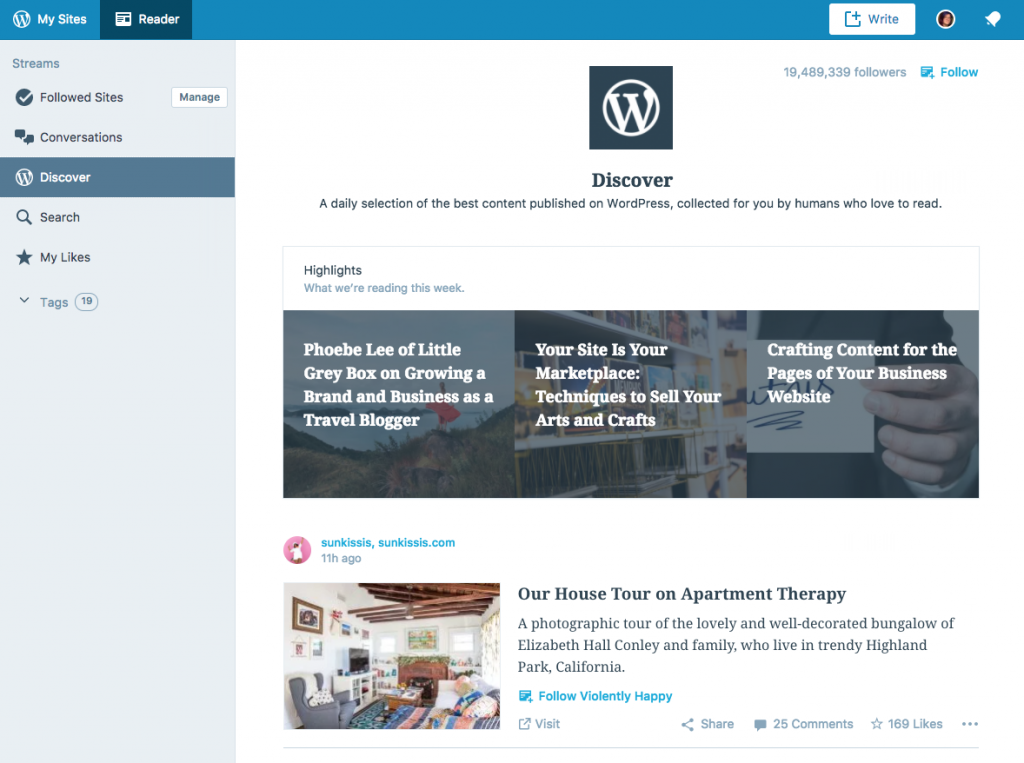 WordPress.com screenshot