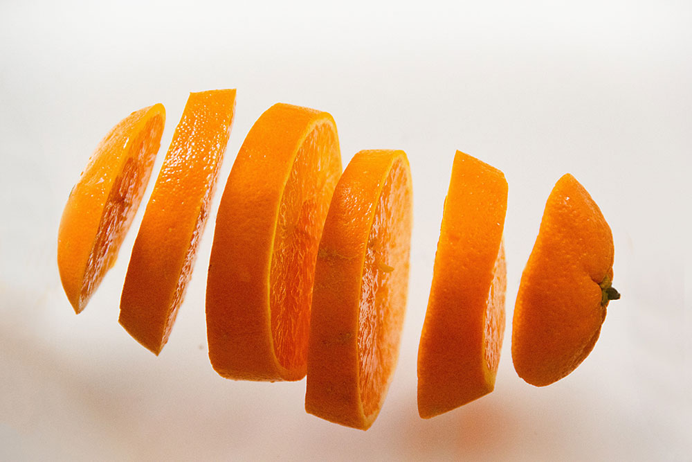 sliced up orange