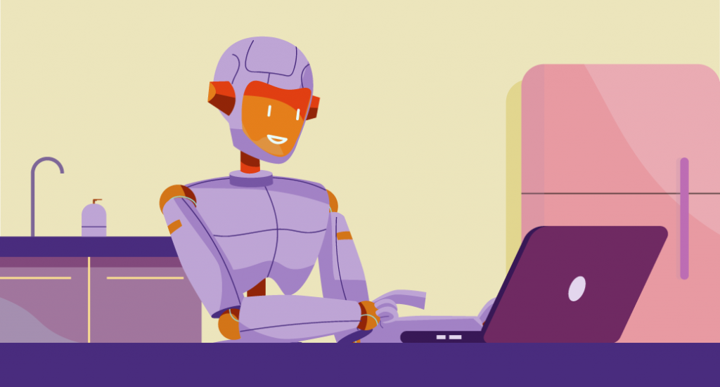 robot at computer