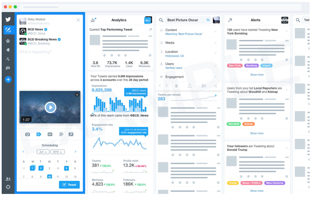 screenshot of tweetdeck