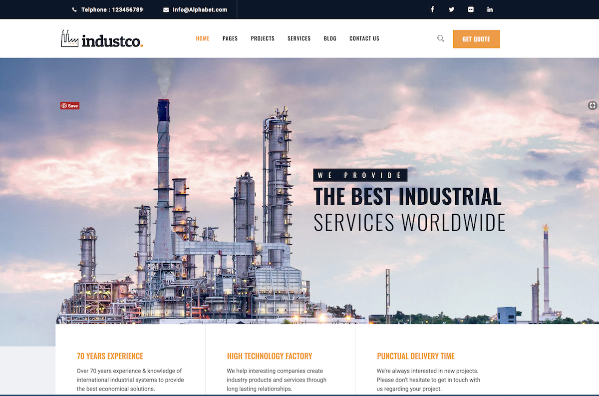 Screenshot of Industco theme