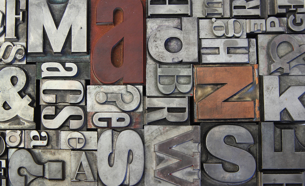 movable type for printing press