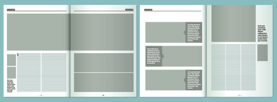 magazine layout mockup