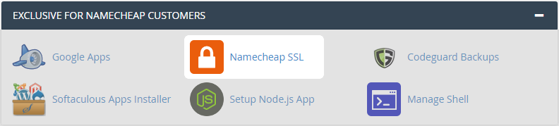 Screenshot of SSL option in cPanel