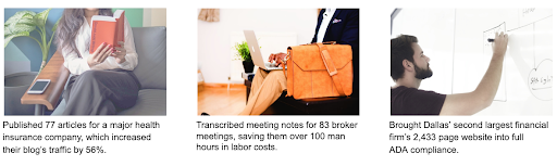 portfolio images at different contrast levels