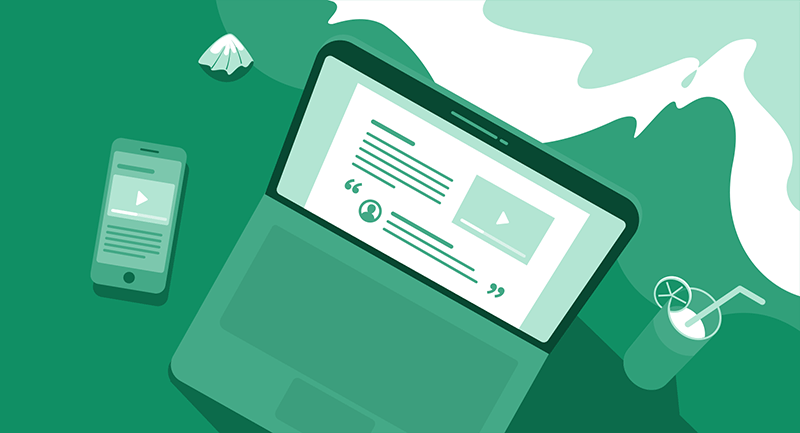 WordPress blog on laptop
