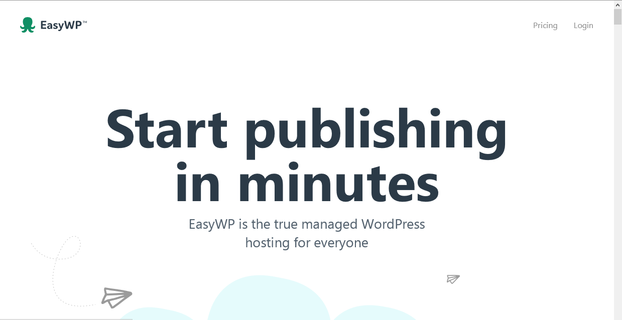 EasyWP landing page