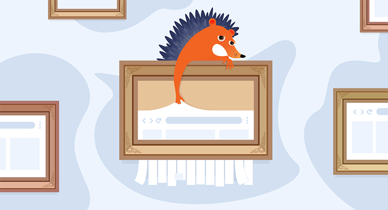 Hedgehog with Banksy style artwork