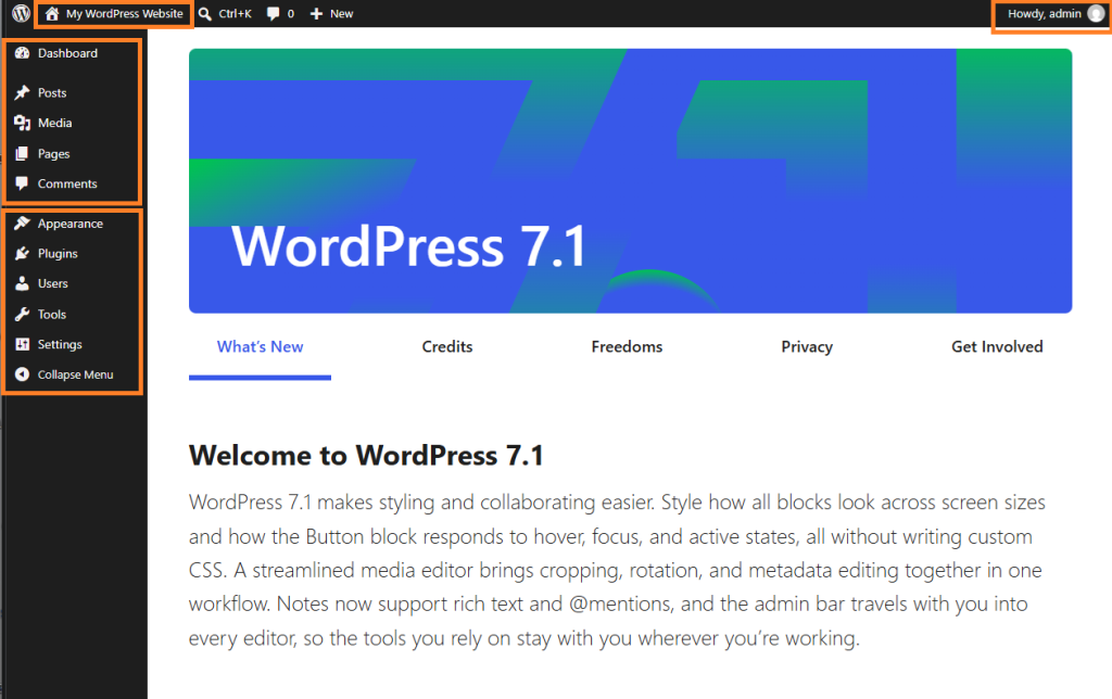 WordPress dashboard screenshot