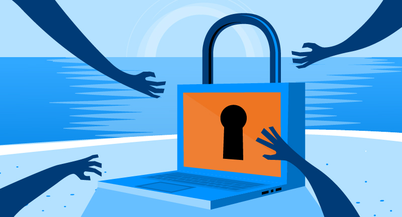 hands around a padlock