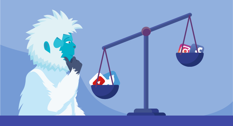 Yeti weighing the different social media options