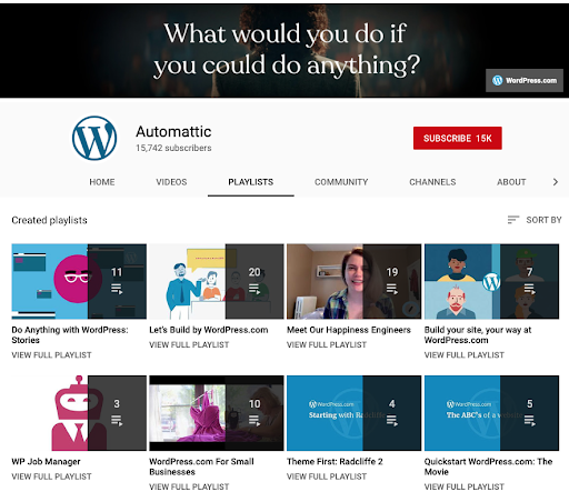 Automattic YouTube channel