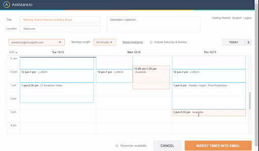 screenshot of assistant.to