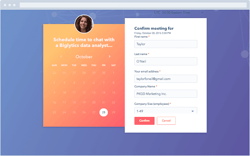screenshot of hubspot.com