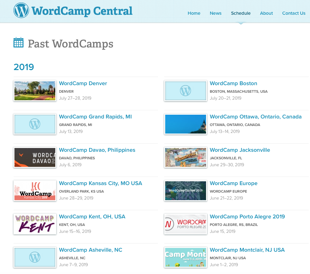 WordCamp screenshot