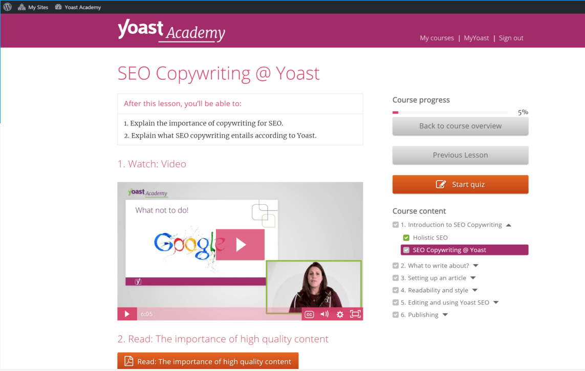 Yoast Academy