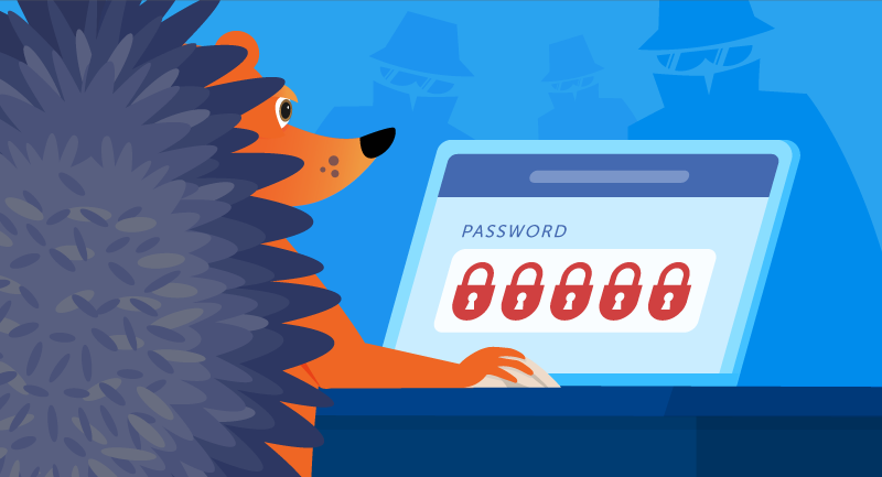 hedgehog setting a strong password