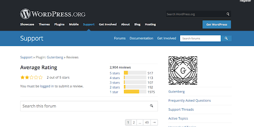 gutenberg plugin screenshot