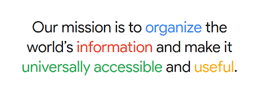 Google mission