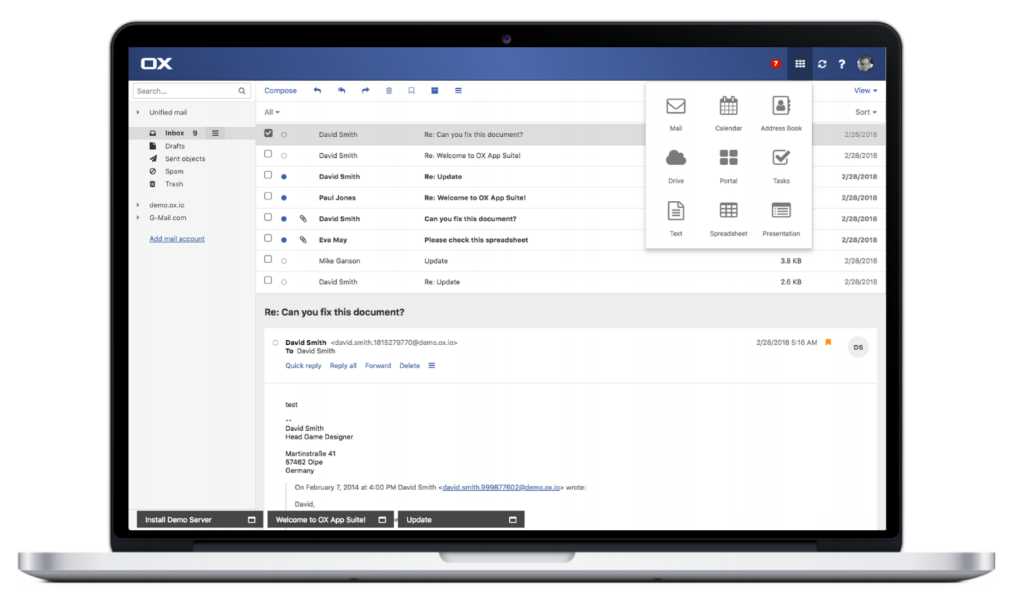 screenshot of new Private Email