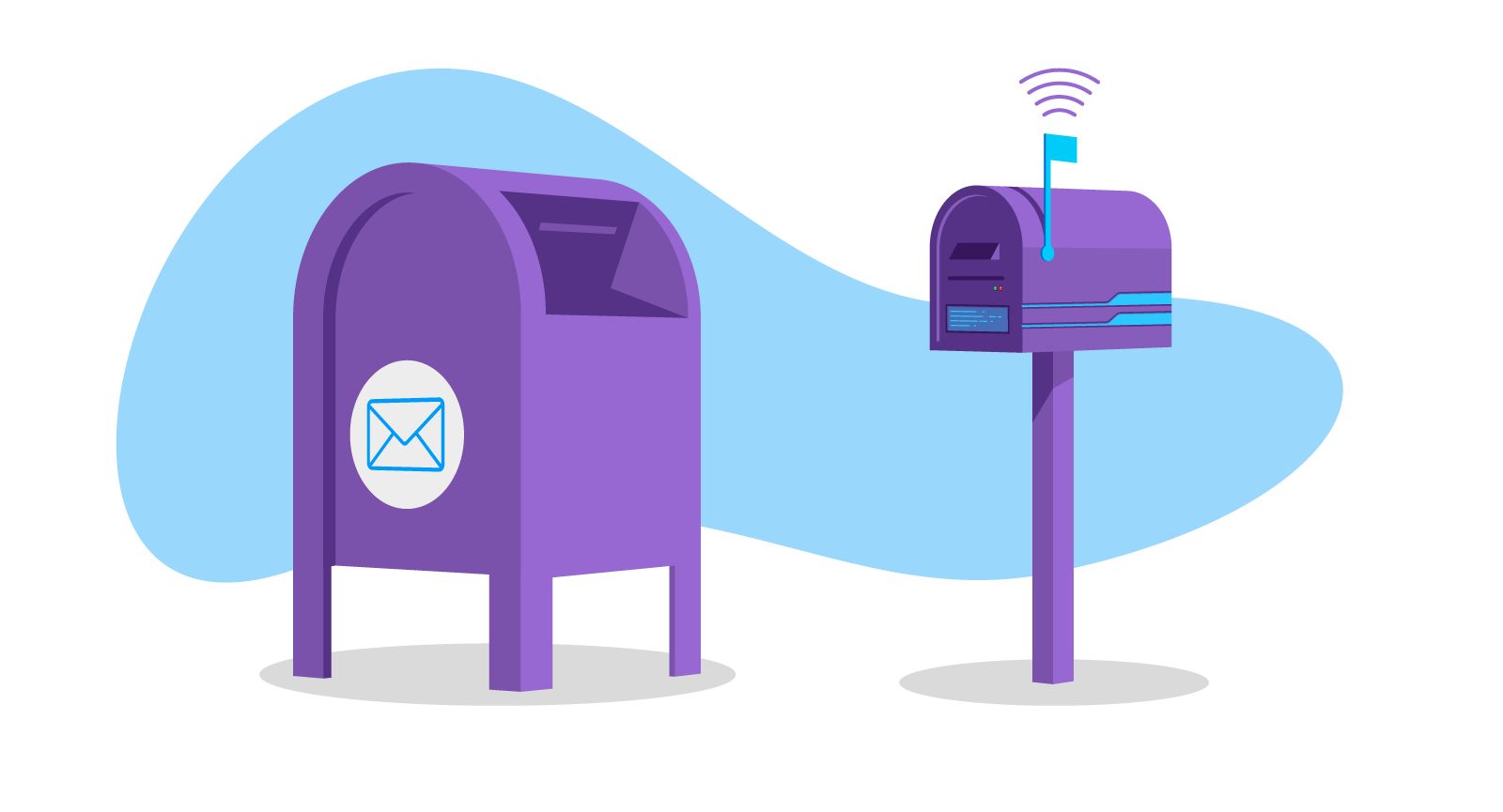 illustration of postal mail