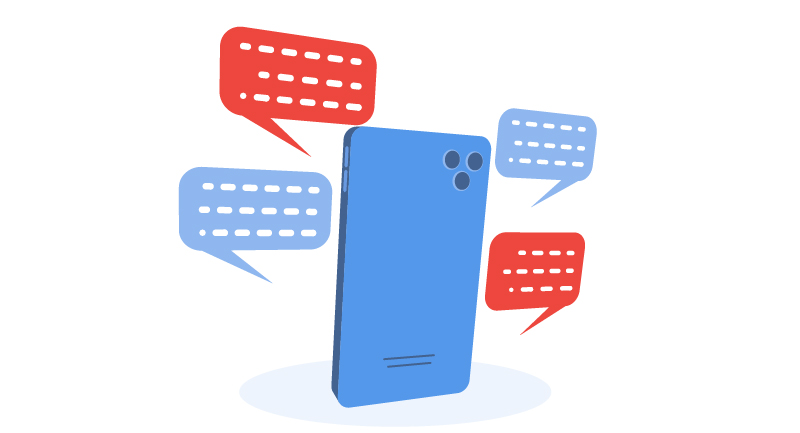 mobile phone with multiple conversations