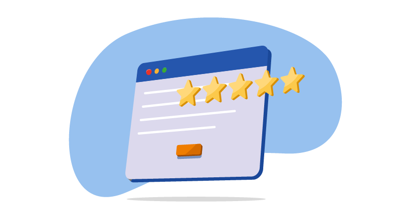 website image with 5 stars