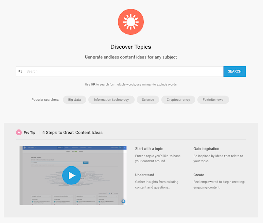 Buzz sumo discover topics