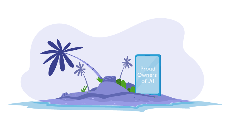 AI domain on a Caribbean island