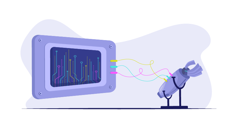 AI gadget plugged into computer