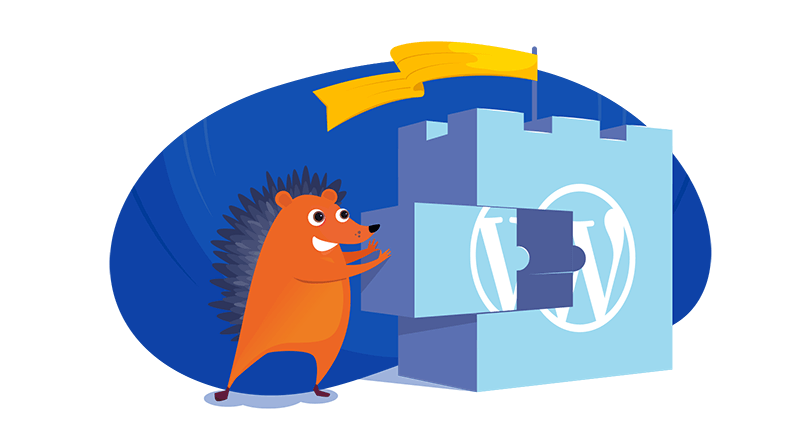 hedgehog pushing plugin into block