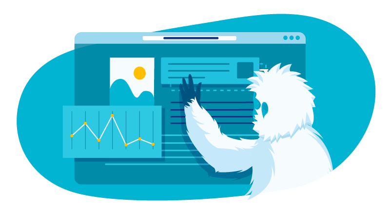 yeti building his website
