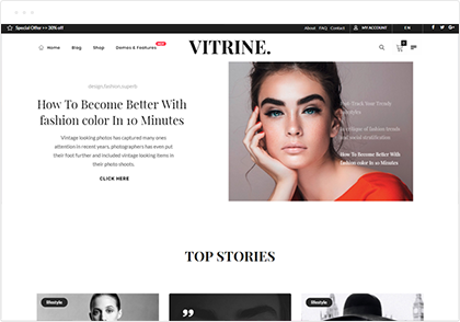 Vitrine example screenshot