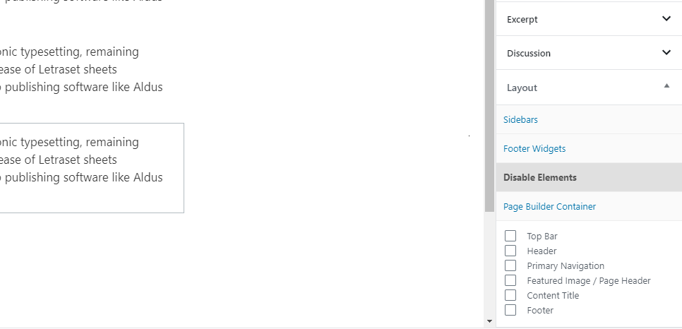 Disabling elements in GeneratePress inside the post editor