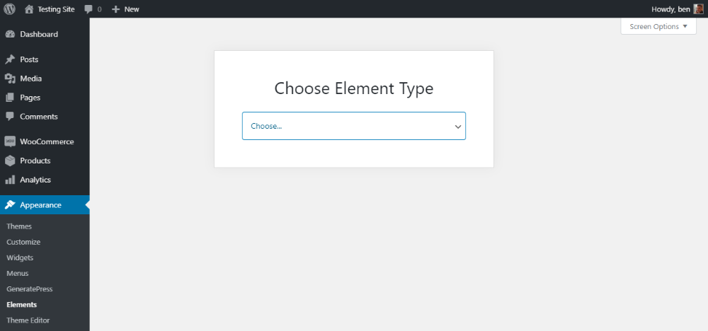 Adding an element in GeneratePress