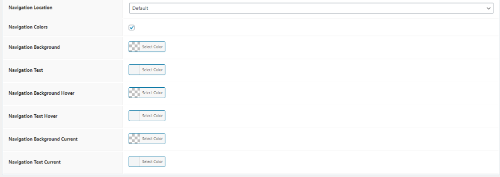 Color settings for page header