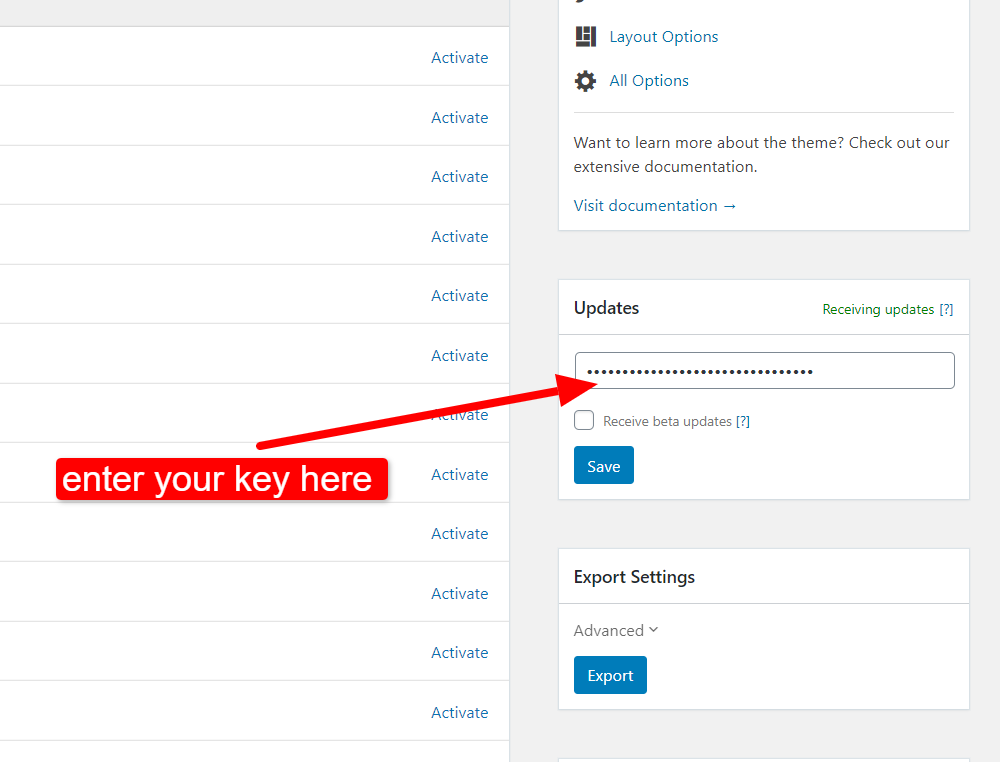License key activation in GeneratePress
