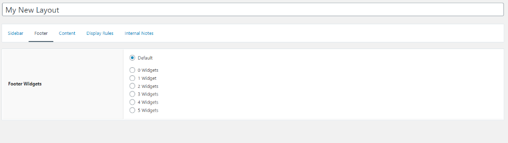 Footer layout options in GeneratePress