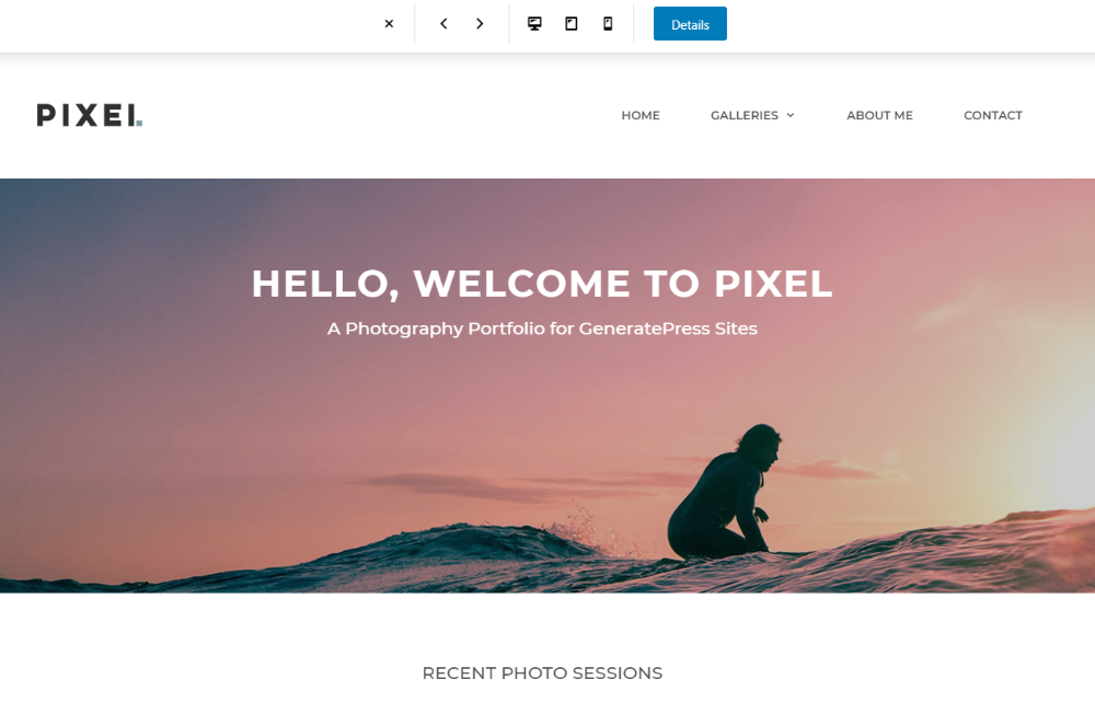 Example of a GeneratePress starter theme