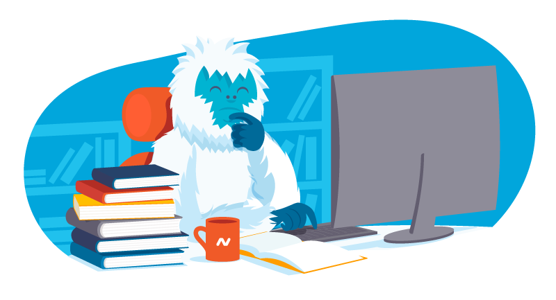 Yeti pondering book ideas