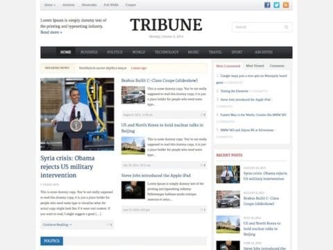 Tribune WordPress magazine theme