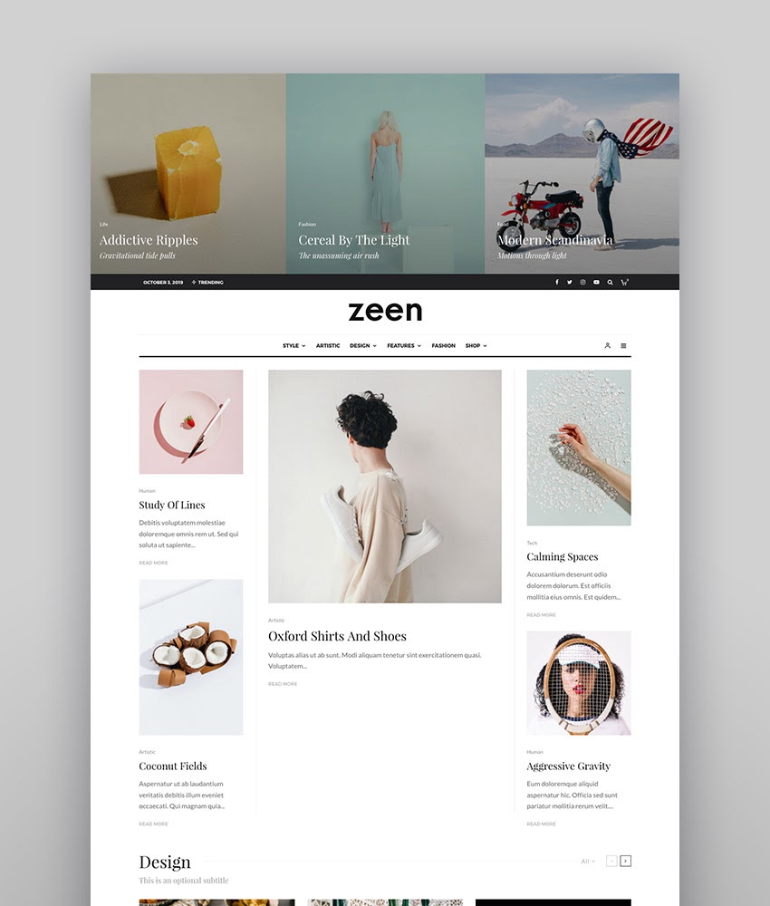 zeen WordPress magazine theme
