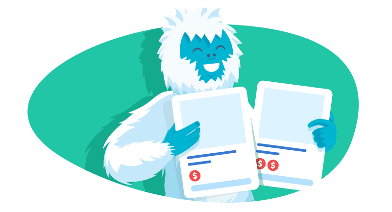 Yeti with different Patreon support tiers