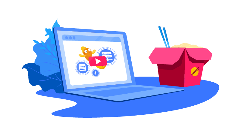 video on laptop