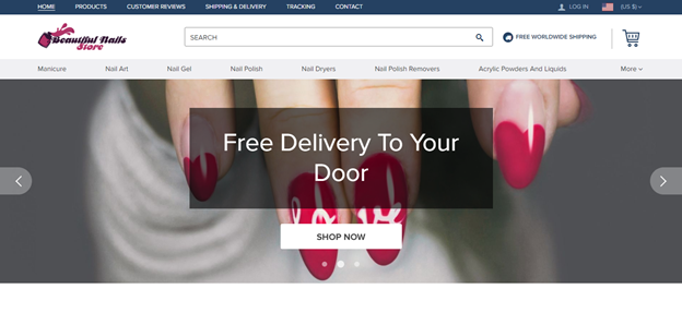 screenshot of beautifulnails.store